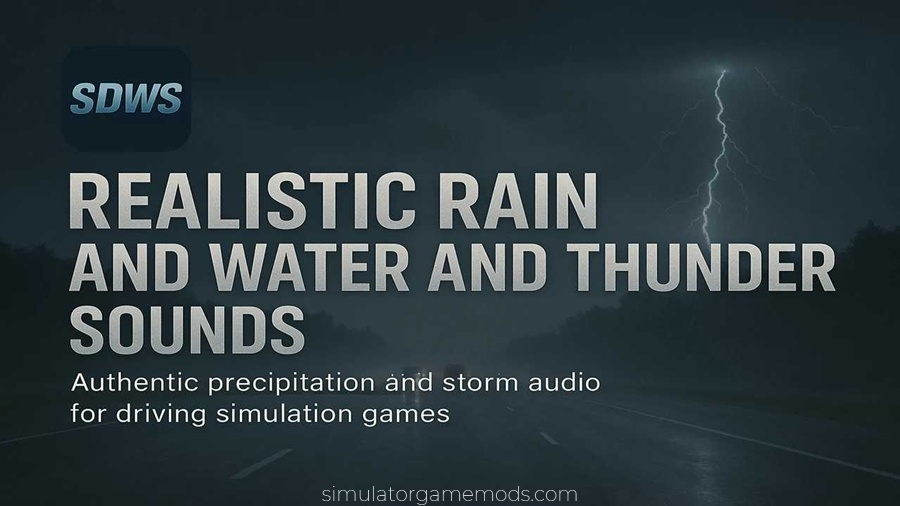 ETS2 - Realistic Rain & Water & Thunder Sounds mod