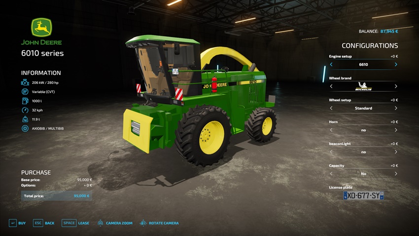 FS22 - John Deere 6610-6910 Forage Harvester 