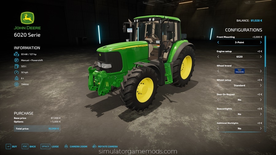 FS22 - John Deere 6X20 Series