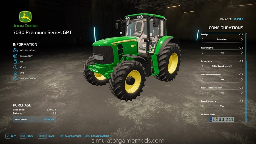 FS22 - John Deere 7030 GPT Tractor