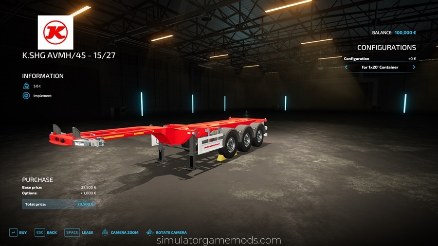 FS22 - Kaessbohrer Container Trailer