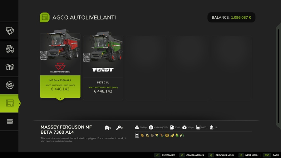 FS25 - Self Levelling AGCO Combines