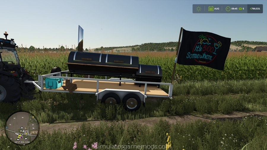 FS25 - BBQ Trailer Mod