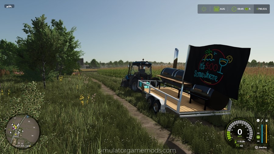 FS25 - BBQ Trailer Mod