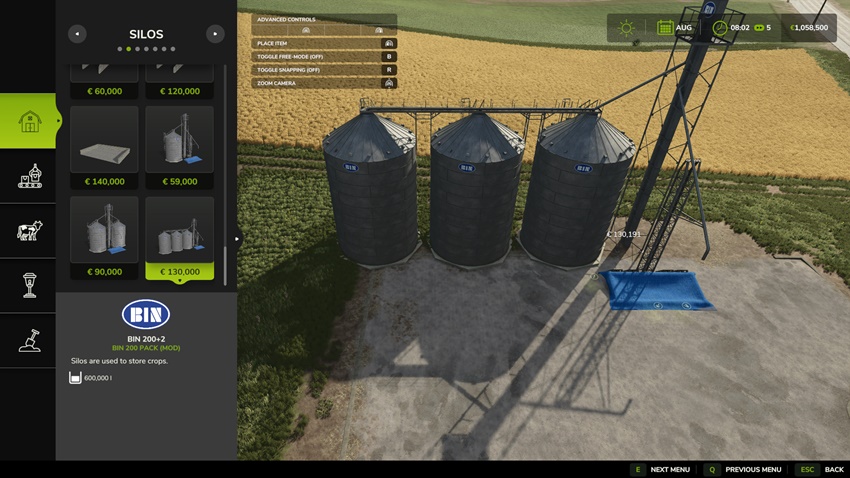 FS25 - BIN 200 Grain Silo Pack