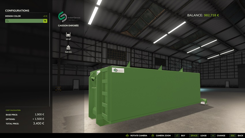 FS25 - Caison Enrober Ambert Ampliroll Container