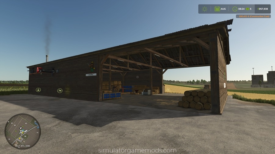 FS25 - Carpenter Old Pallets And Bale Storage