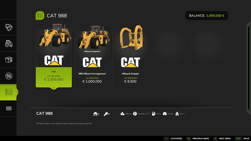 FS25 - Caterpillar 988 Wheel Loader (Large)