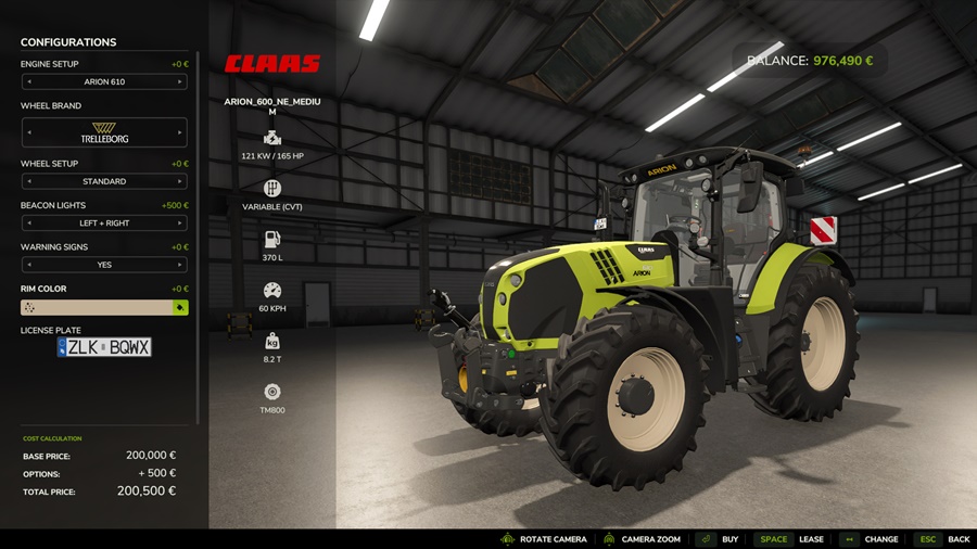 FS25 - Claas 600 Night Edition Pack