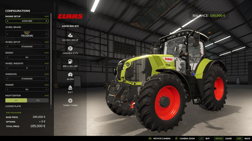 FS25 - Claas AXION 800-870 Tractor