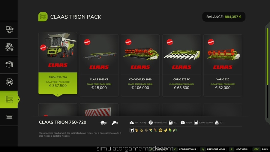 FS25 - Claas Trion Pack