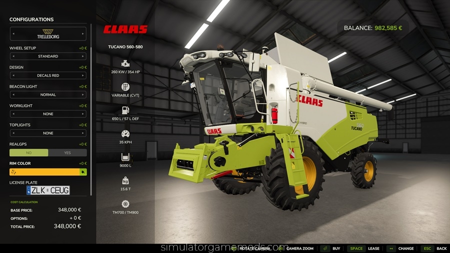 FS25 - Claas Tucano 560-580 Harvester