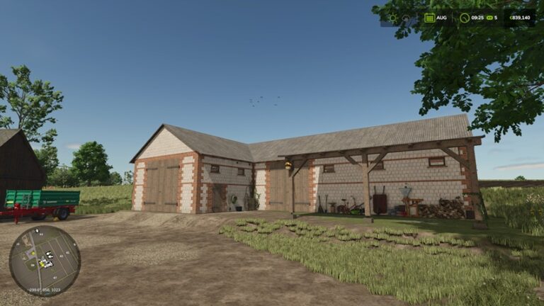 FS25 – Placeable Concrete Block Garage V1.0