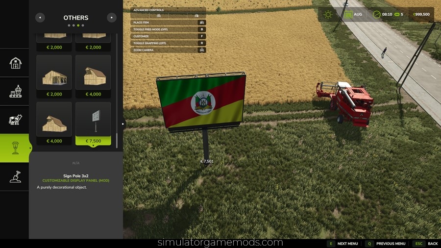 FS25 - Country Flags Billboards Mod