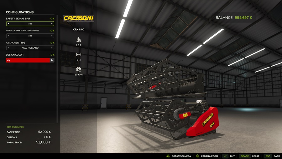 FS25 - Cressoni CRX Series Header