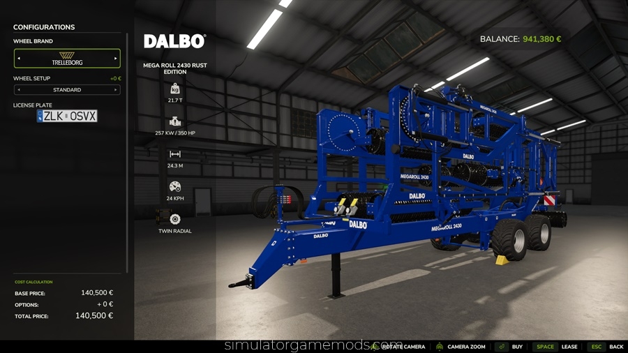 FS25 - Dalbo MegaRoll 2430 Rust Edition
