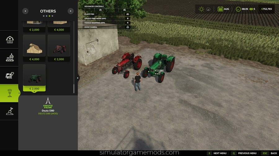 FS25 - Placeable Decoration Deutz D80
