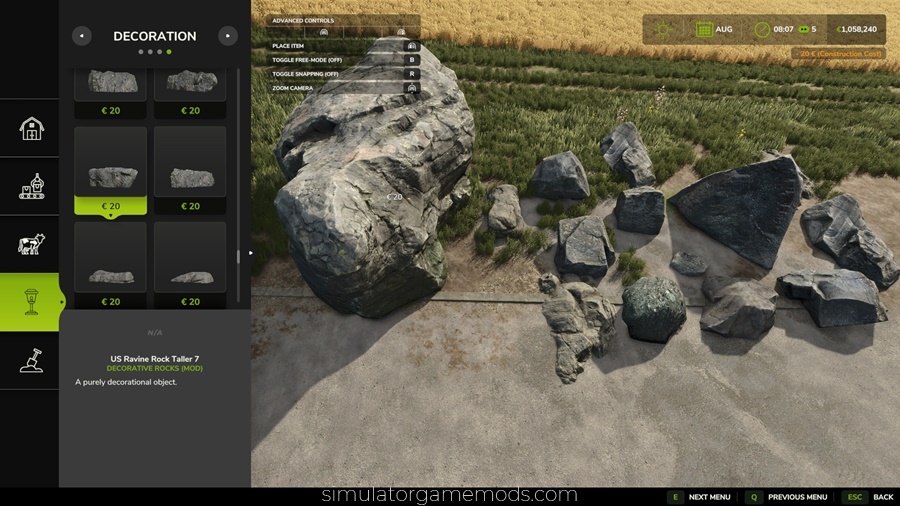 FS25 - Decorative Rocks Pack