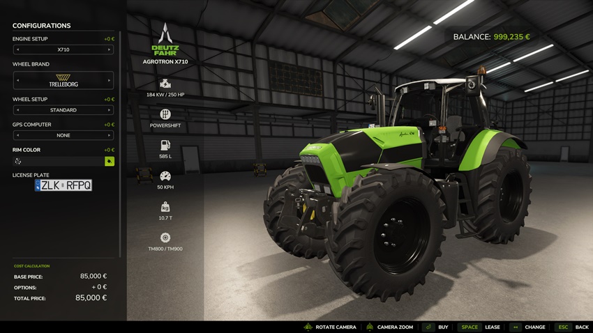 FS25 - Deutz Agrotron X710-30 Reworked Tractor