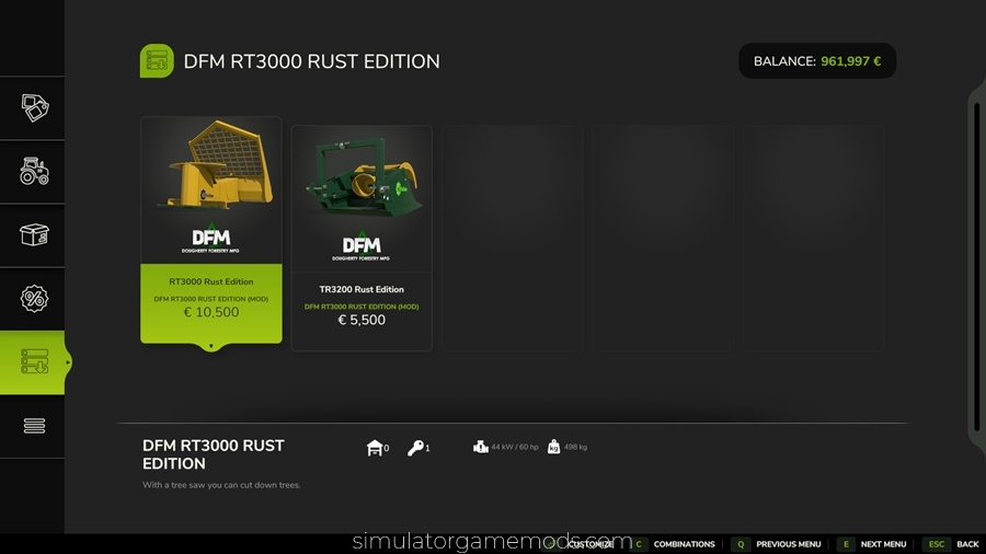FS25 - DFM RT3000 Rust Edition