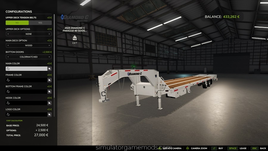 FS25 - Diamond C FMAX210 40 Gooseneck Trailer