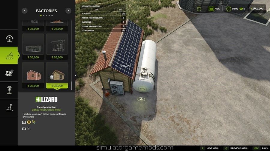 FS25 - Diesel Production factory mod
