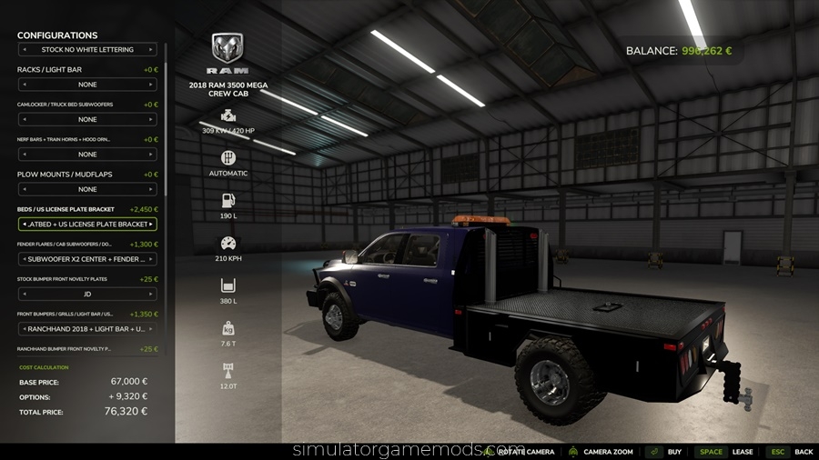 FS25 - 2018 Dodge Ram 3500 Mega Crew Cab Pickup