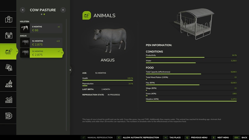 FS25 - Enhanced Animal System
