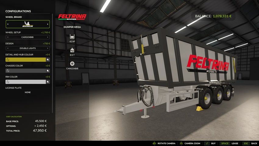 FS25 - Feltrina Dumper MR3A Trailer