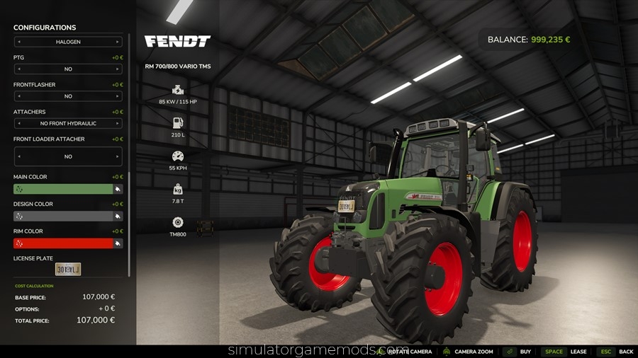 FS25 - Fendt 700/800 TMS Tractor Mod