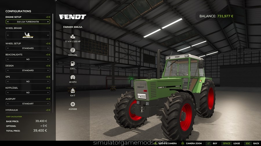 FS25 - Fendt Farmer 310LSA Tractor mod
