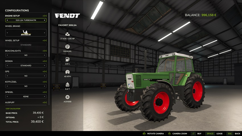 FS25 - Fendt Favorit Farmer 300 LSA 6cyl