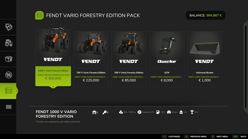 FS25 - Fendt Vario Forestry Edition Pack