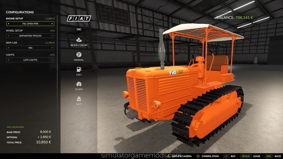 FS25 - Fiat 70c Crawler Tractor
