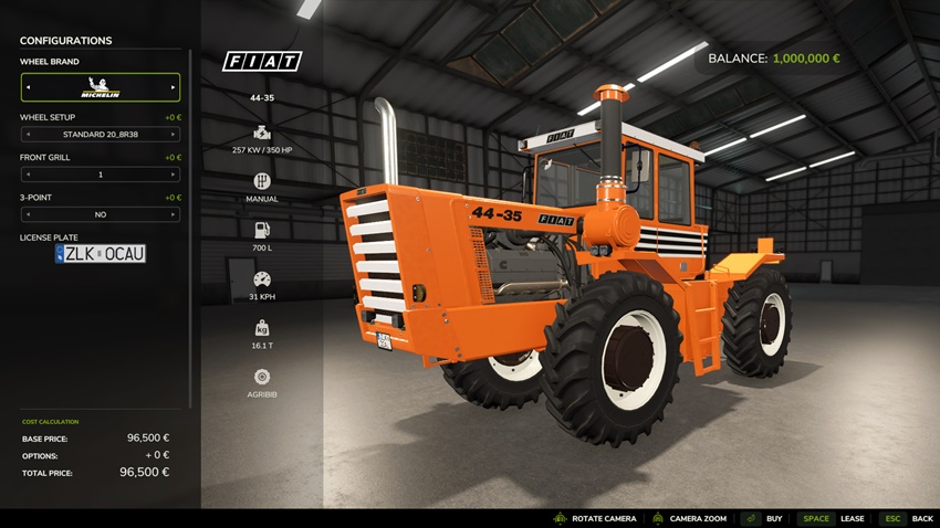 FS25 - Fiat Versatile 44-35 Tractor