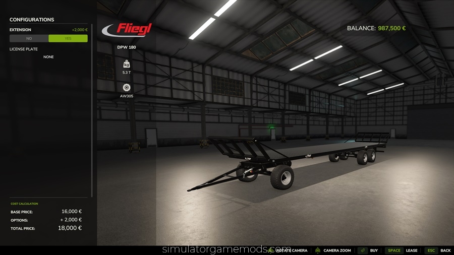FS25 - Fliegl DPW 180 Trailer