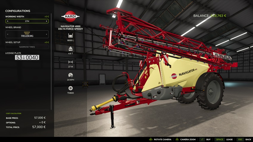 FS25 - Hardi Navigator 4000 Delta Force Speedy Sprayer