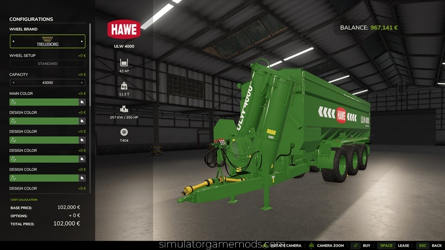 FS25 - Hawe ULW 4000 Auger Wagon