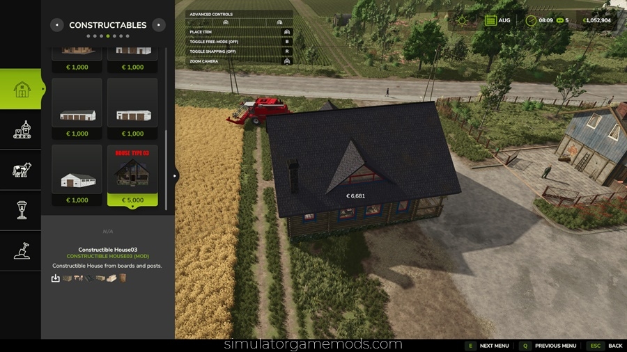FS25 - House to Build Game Content