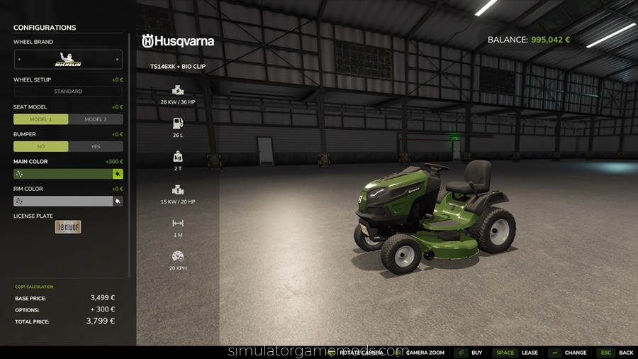 FS25 - Husqvarna TS146XK Grass Mower