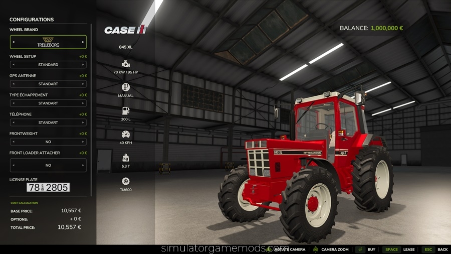 FS25 - International IH 845XL Tractor Mod
