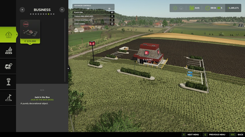 FS25 - Jack In The Box Decoration Fast-Food Restourat