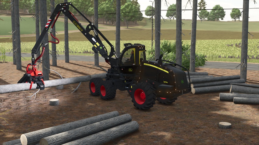 FS25 - John Deere 1270G Forestry Harvester Pack