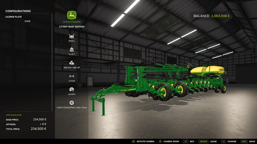 FS25 - John Deere 1775NT Rust Edition Planter