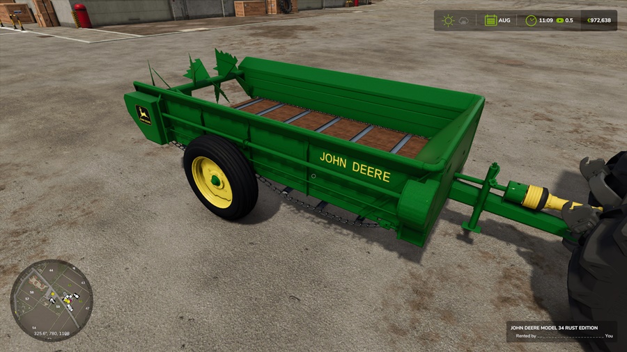 FS25 - John Deere 34 Rust Edition Manure Spreader