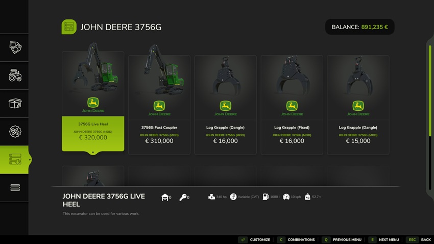 FS25 - John Deere 3756G Excavator