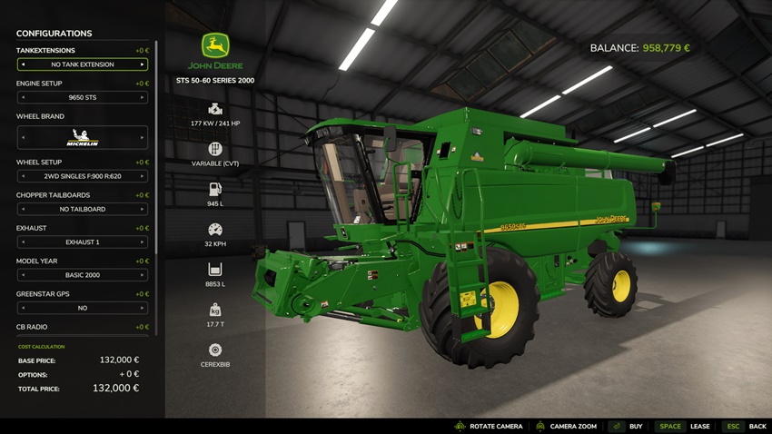 FS25 - John Deere 50-60 Series STS Harvester