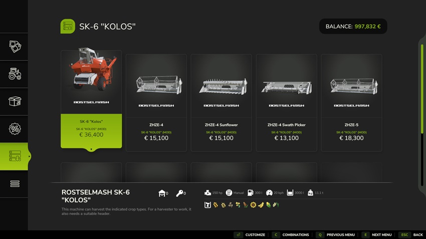 FS25 - Kolos SK-6