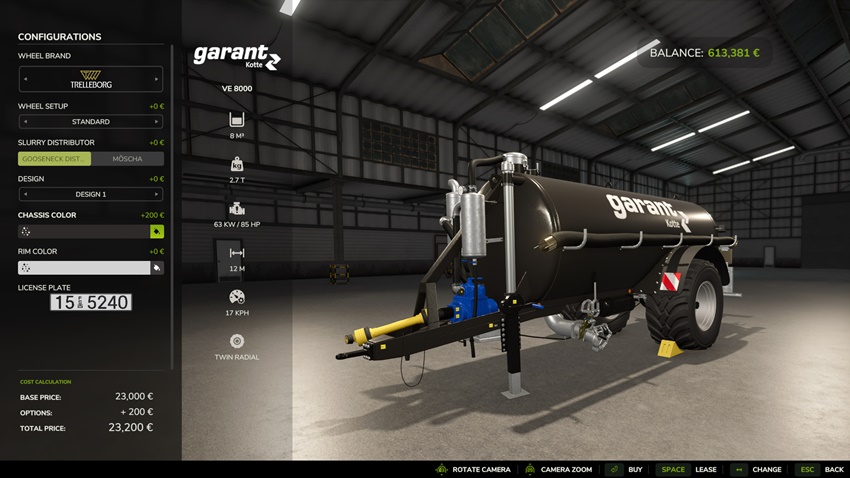 FS25 - Kotte Garant VE8000 Slurry Tanker