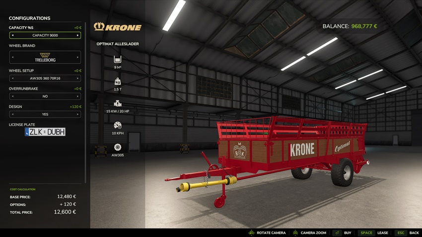 FS25 - Krone Optimat Trailer